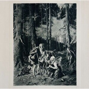 1902 The Trusty Eckart Photogravure Julius Adam Tieck Antique Art DWP8E